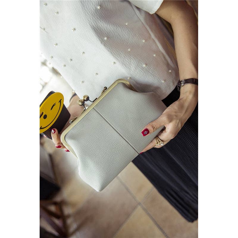 Bolso de hombro vintage de PU con cadena