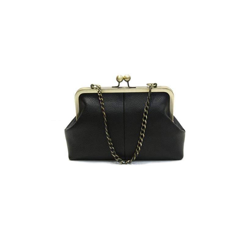 Bolso de hombro vintage de PU con cadena